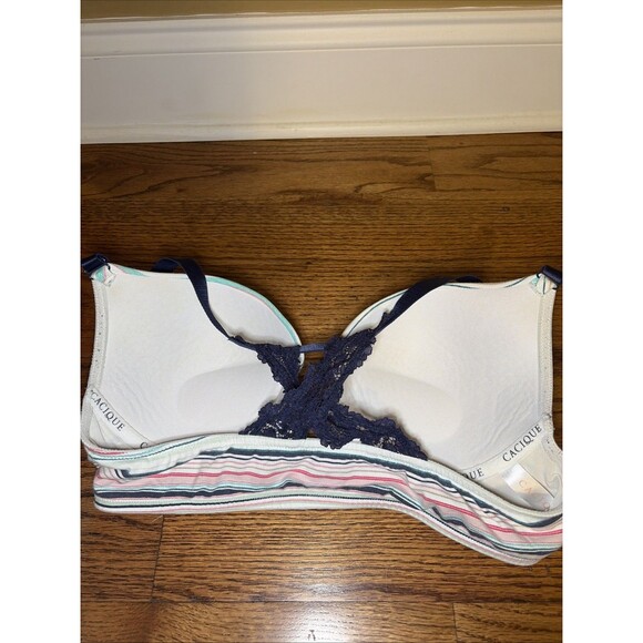 CACIQUE Size 38C Multicolor Boost Plunge Underwire Bra - Picture 3 of 5